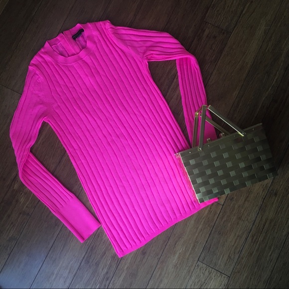 Banana Republic Sweaters - EUC Neon Pink Extra Fine Merino Wool Sweater